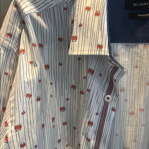 Bugatchi shaped fit large crab long sleeve button down - Picture 2 of 6